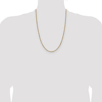 14k Yellow Gold with Rhodium 1.65mm Singapore Chain
