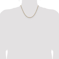 14k Yellow Gold with Rhodium 1.9mm Singapore Chain