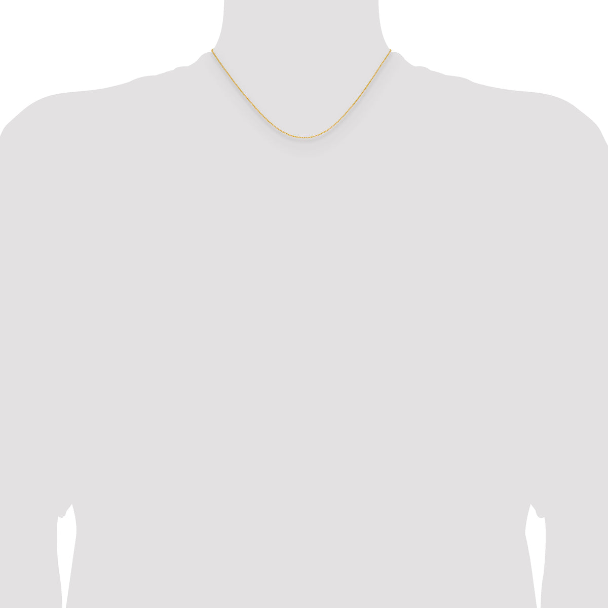14k .8mm Forzantine Cable Chain