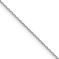 14k White Gold .8mm D/C Forzantine Cable Chain