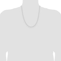 14k White Gold .8mm D/C Forzantine Cable Chain