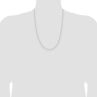 14k White Gold .8mm D/C Forzantine Cable Chain