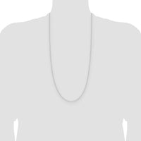 14k White Gold .8mm D/C Forzantine Cable Chain