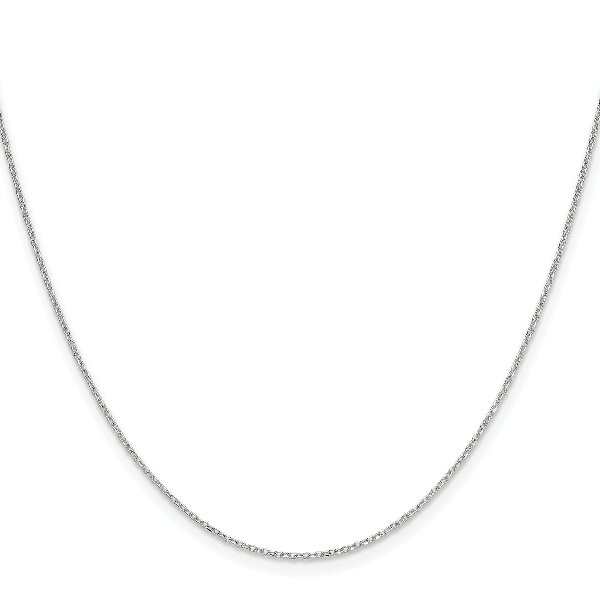 14k White Gold 1.0mm D/C Forzantine Cable Chain