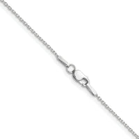 14k White Gold 1.0mm D/C Forzantine Cable Chain
