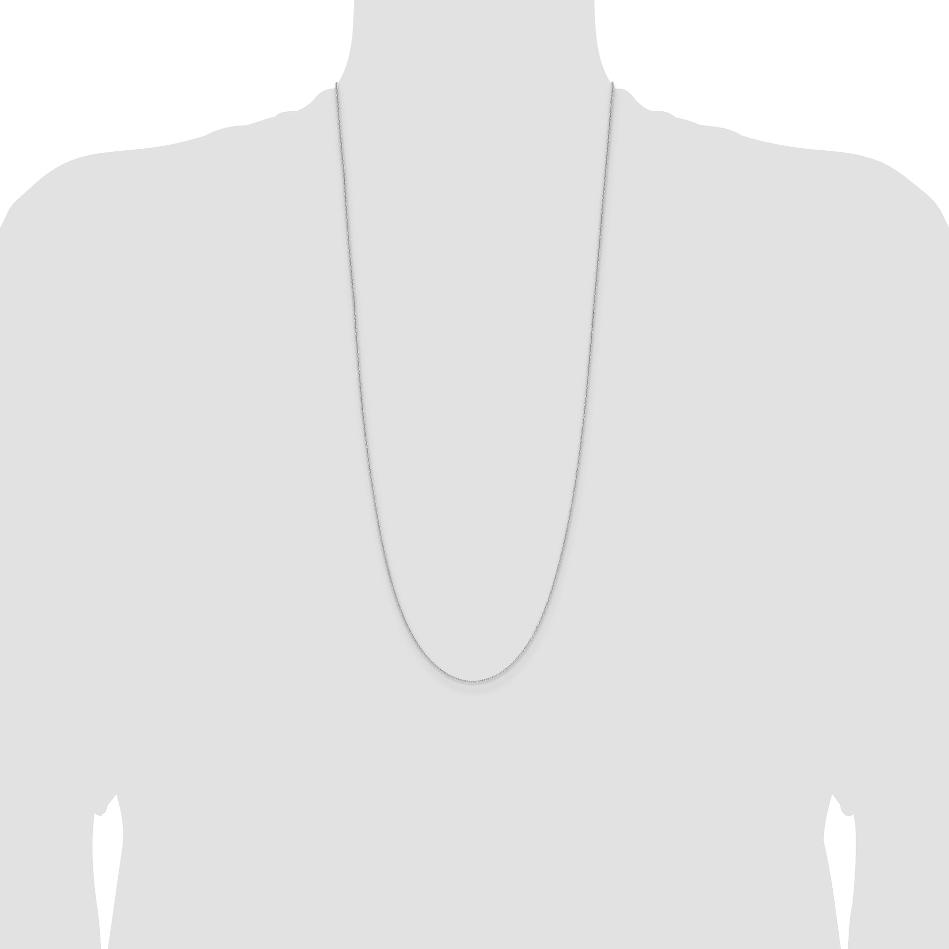 14k White Gold 1.0mm D/C Forzantine Cable Chain