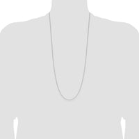 14k White Gold 1.0mm D/C Forzantine Cable Chain