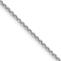 14k White Gold 1.4mm D/C Forzantine Cable Chain