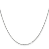 14k White Gold 1.4mm D/C Forzantine Cable Chain