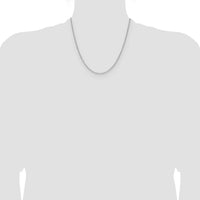 14k White Gold 1.4mm D/C Forzantine Cable Chain