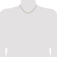 14k 2.1mm Solid Beveled Paperclip Chain