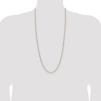 14k 2.1mm Solid Beveled Paperclip Chain