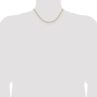 14k 3.0mm Solid Beveled Paperclip Chain