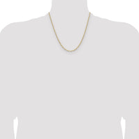 14k 3.0mm Solid Beveled Paperclip Chain