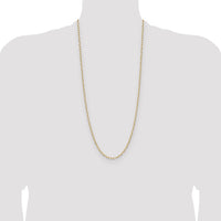 14k 3.0mm Solid Beveled Paperclip Chain
