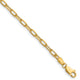 14k 3.0mm Solid Beveled Paperclip Chain