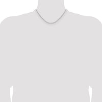 14k White Gold 3.0mm Solid Beveled Paperclip Chain