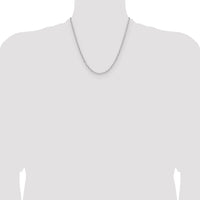 14k White Gold 3.0mm Solid Beveled Paperclip Chain