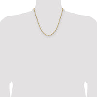 14k 3.5mm Solid Beveled Paperclip Chain