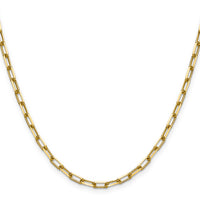 14k 3.5mm Solid Beveled Paperclip Chain