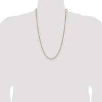 14k 3.5mm Solid Beveled Paperclip Chain