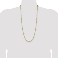 14k 3.5mm Solid Beveled Paperclip Chain