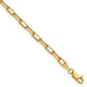 14k 3.5mm Solid Beveled Paperclip Chain
