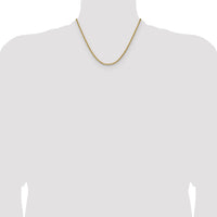 14k 3.25mm D/C French Link Chain