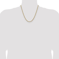 14k 3.25mm D/C French Link Chain