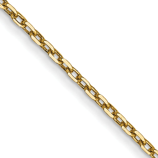 14k .8mm D/C Cable with Spring Ring Clasp Chain