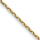 14k .8mm D/C Cable with Spring Ring Clasp Chain