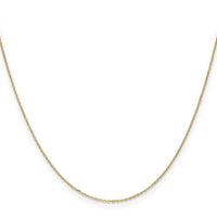 14k .8mm D/C Cable with Spring Ring Clasp Chain