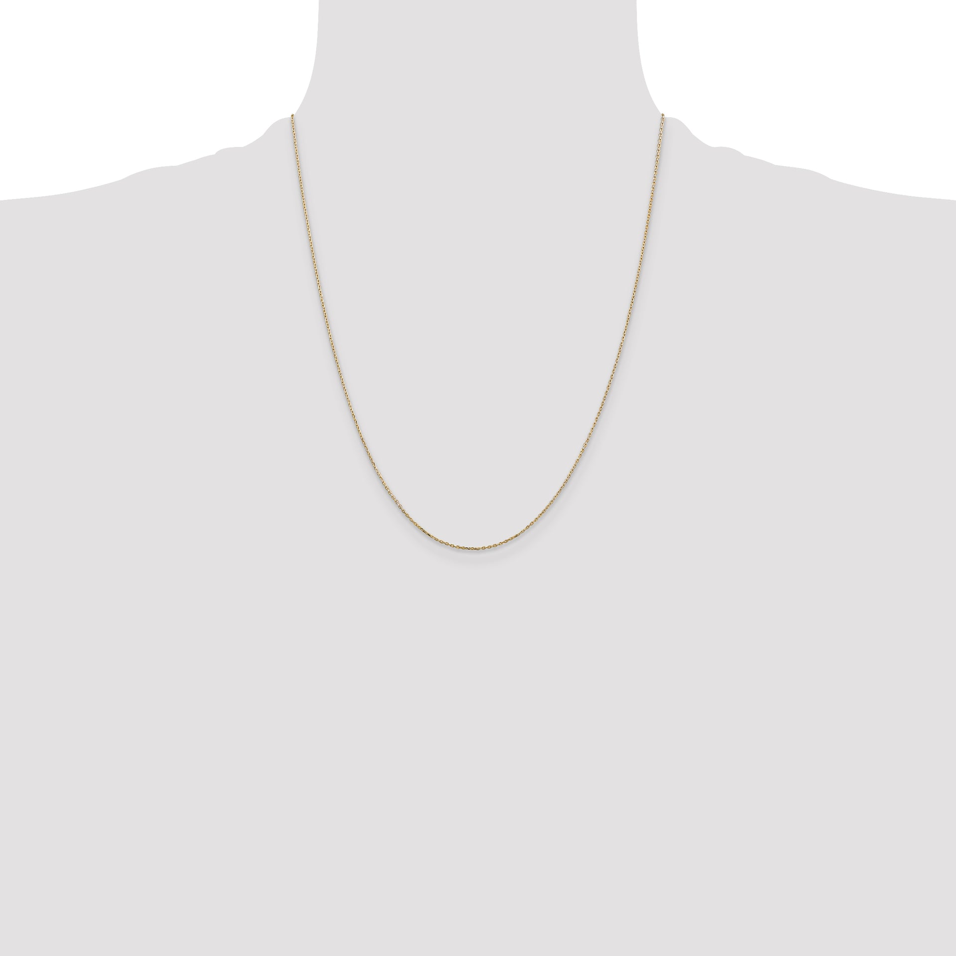 14k .8mm D/C Cable with Lobster Clasp Chain
