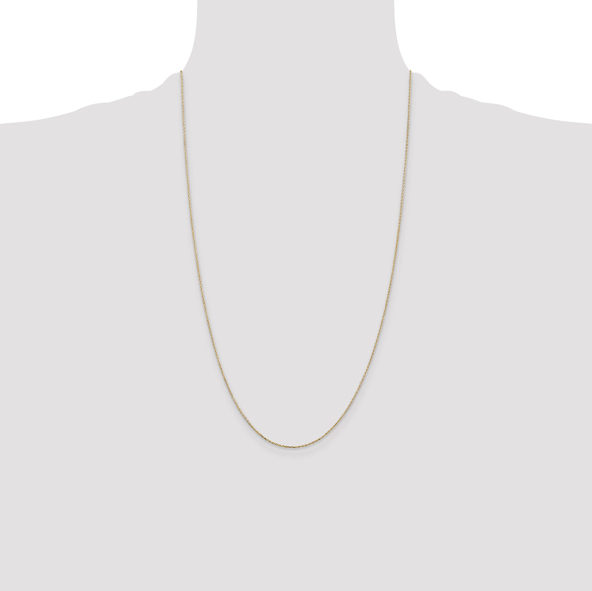 14k .8mm D/C Cable with Lobster Clasp Chain