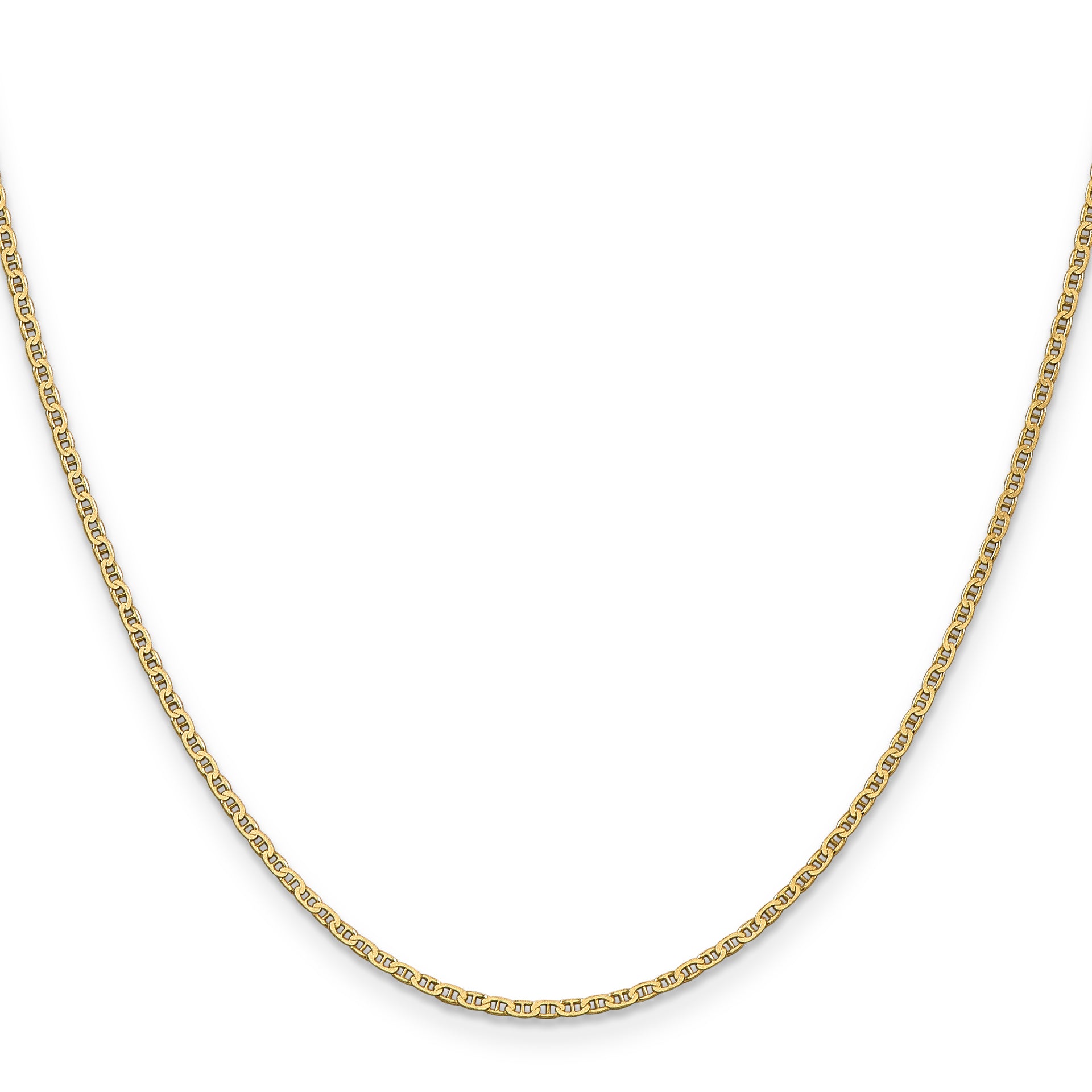 14k 1.5mm Lightweight Flat Anchor Link Pendant Chain