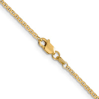 14k 1.5mm Lightweight Flat Anchor Link Pendant Chain