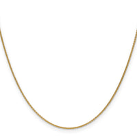 14k 1mm Round Open Link Cable Chain