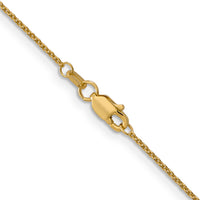 14k 1mm Round Open Link Cable Chain