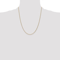14k 1mm Round Open Link Cable Chain