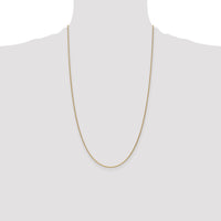 14k 1mm Round Open Link Cable Chain