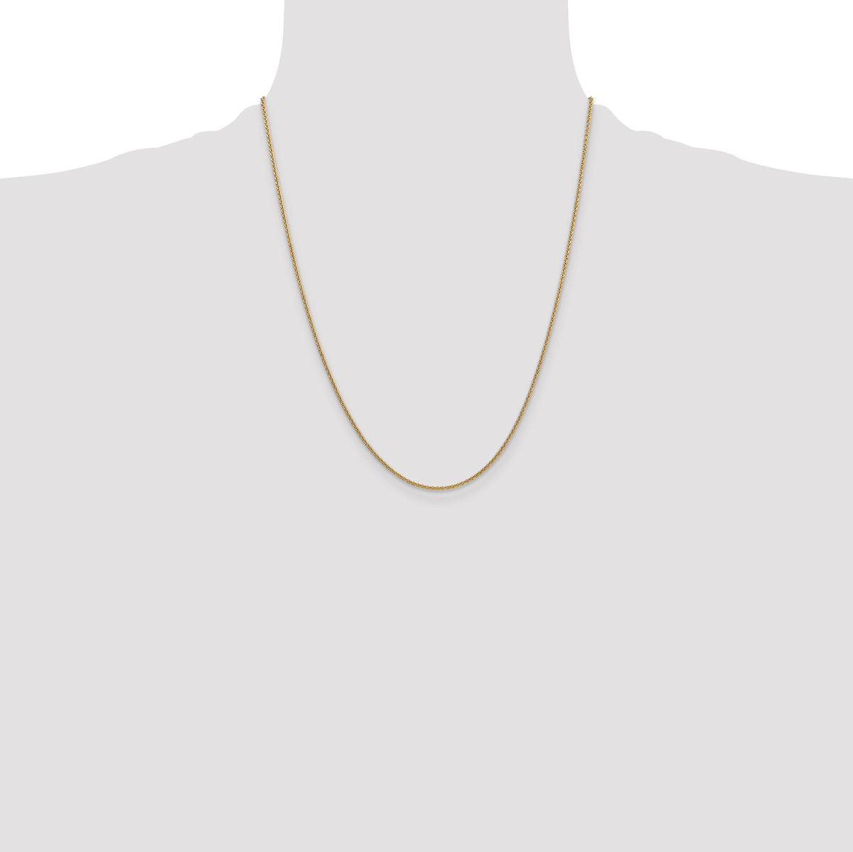 14k 1.4mm Round Open Link Cable Chain