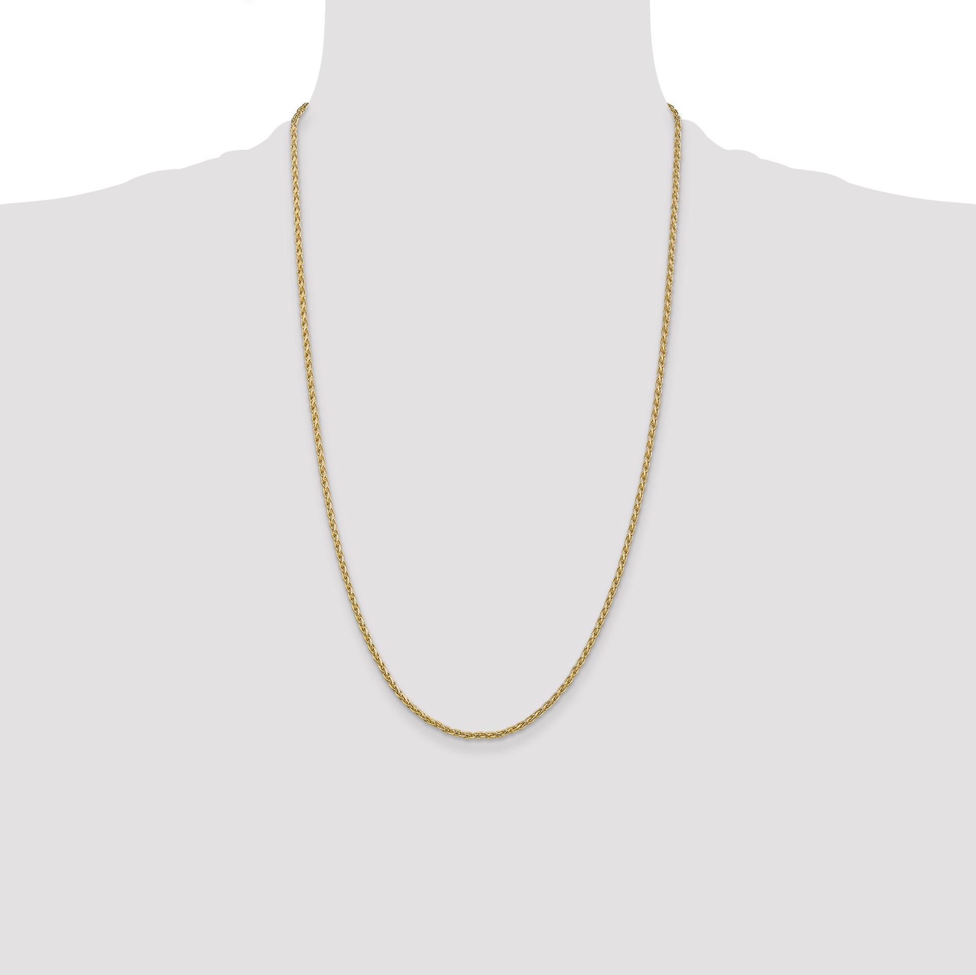 14k 2.25mm Parisian Wheat Chain