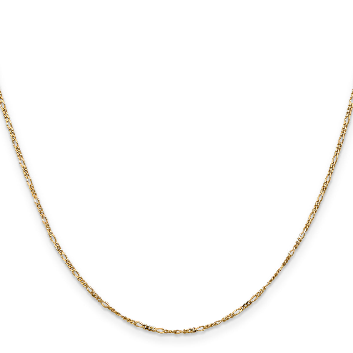 14k 1.25mm Flat Figaro Pendant Chain