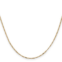 14k 1.25mm Flat Figaro Pendant Chain