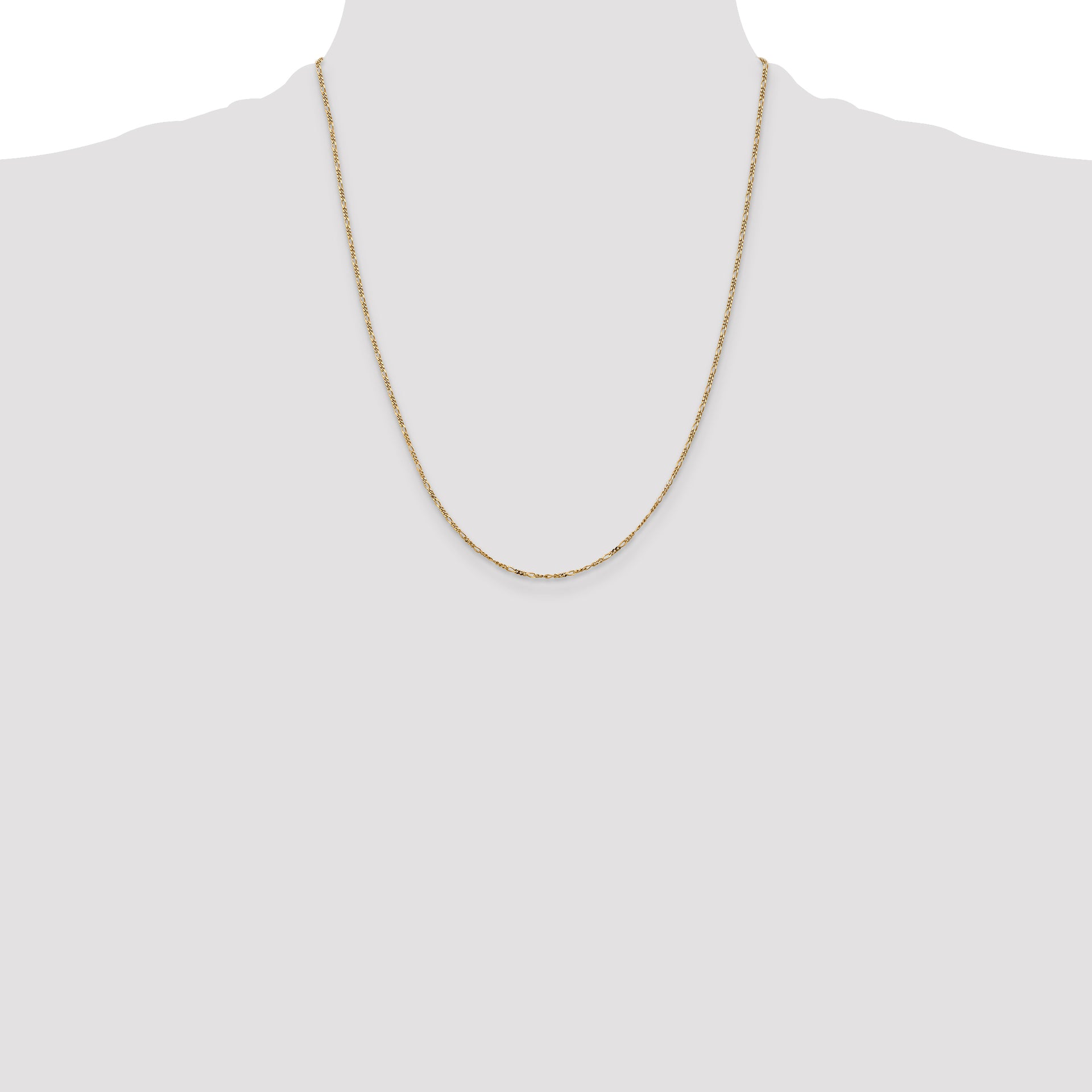 14k 1.25mm Flat Figaro Pendant Chain