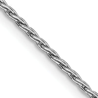 14k White Gold 1.25mm Round Parisian Wheat Chain