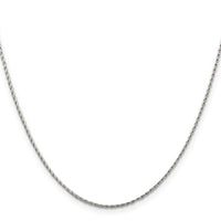 14k White Gold 1.25mm Round Parisian Wheat Chain