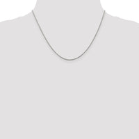 14k White Gold 1.25mm Round Parisian Wheat Chain