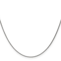 14k White Gold 1mm Round Open Link Cable Chain