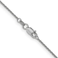 14k White Gold 1mm Round Open Link Cable Chain